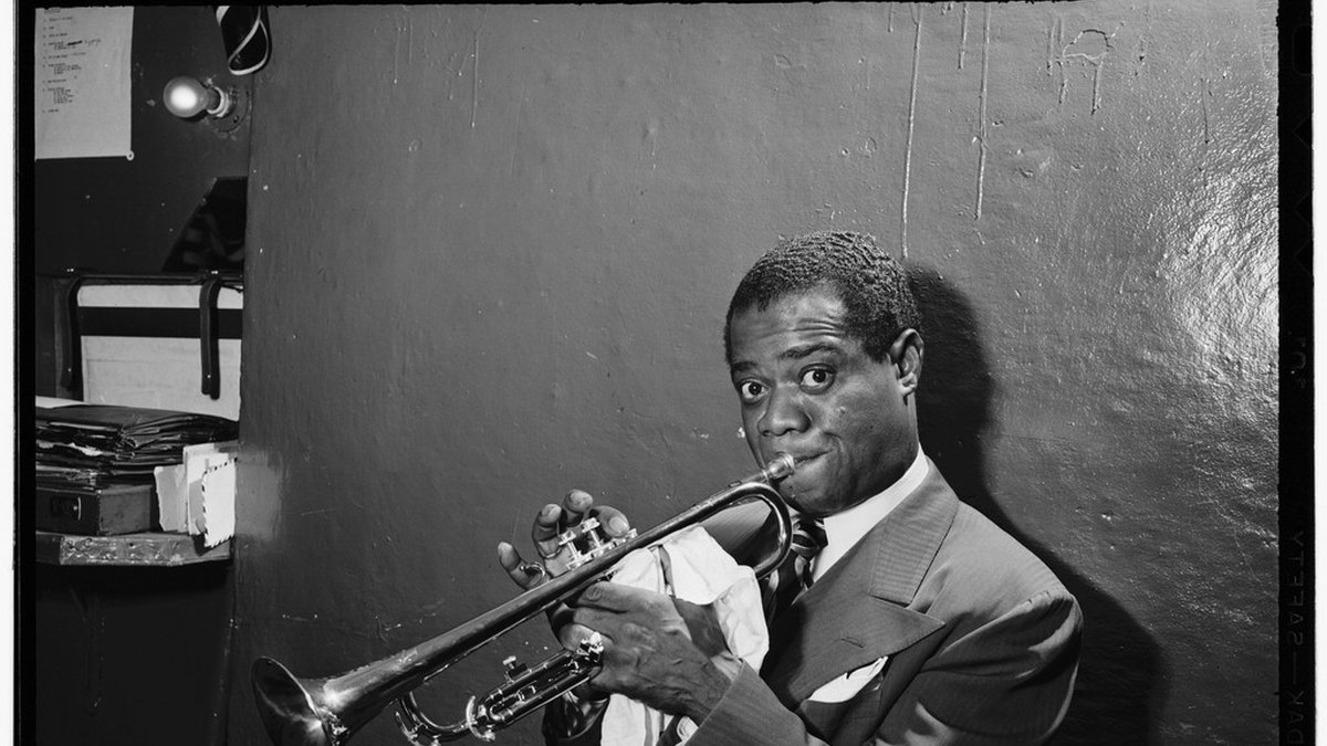 Louis Armstrong à l'Aquarium de New York en 1946